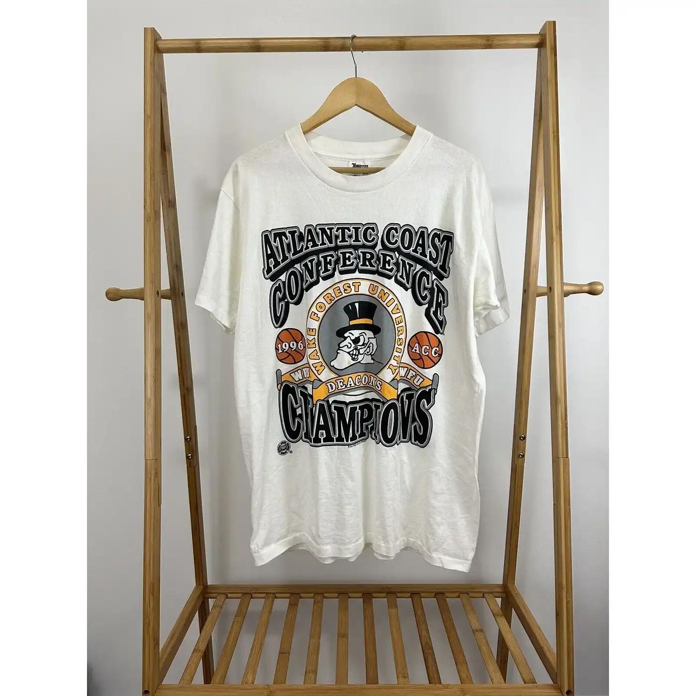 Vintage Style Wake Forest Demon Deacons 1996 Acc Champions T-Shirt Sweatshirt Hoodie American Football Gifts Lover