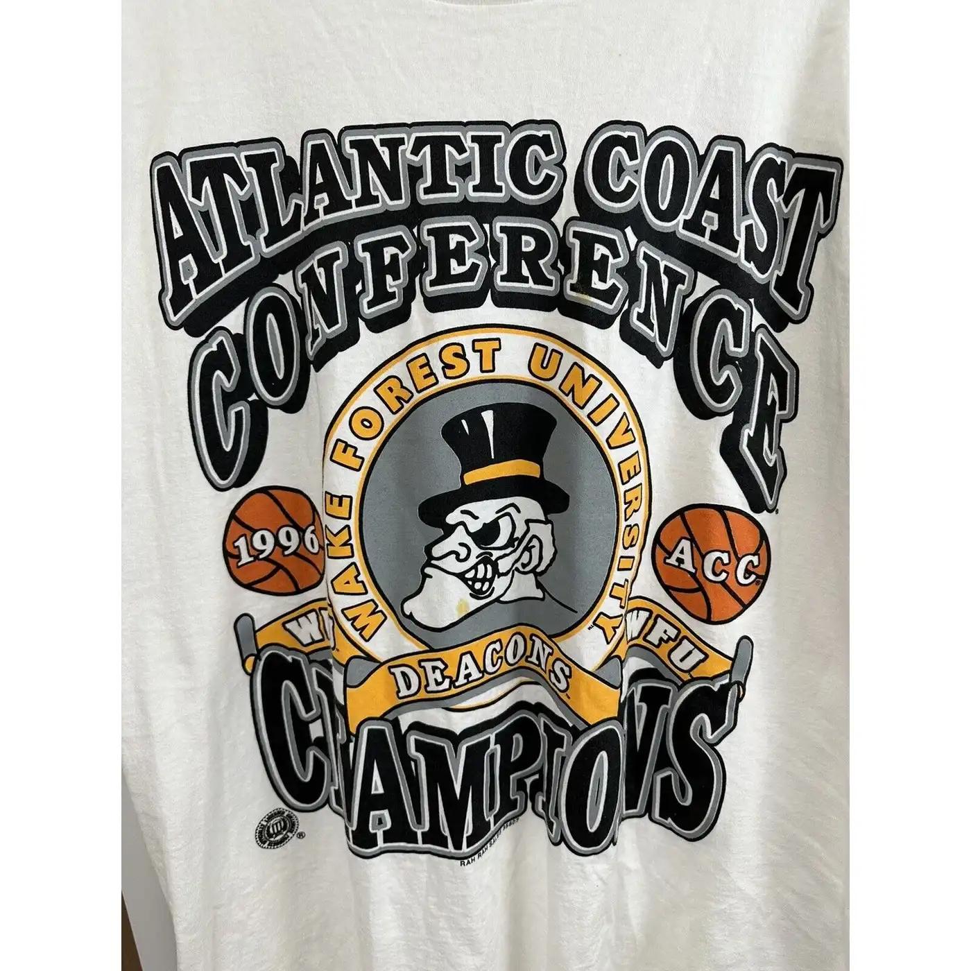 Vintage Style Wake Forest Demon Deacons 1996 Acc Champions T-Shirt Sweatshirt Hoodie American Football Gifts Lover - Image 2