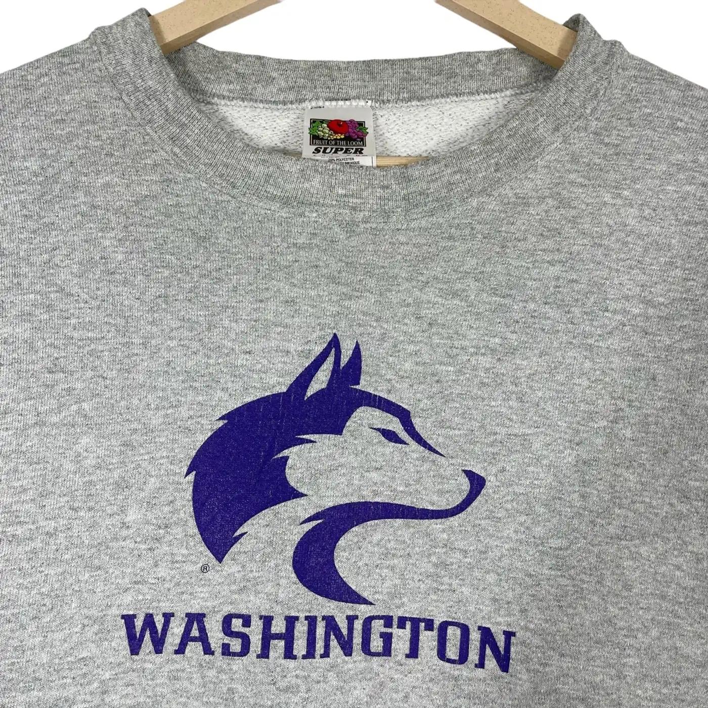 Vintage Style Washington Huskies Sweatshirt Hoodie Football Game Day T-Shirt Lover - Image 2