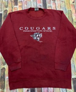 Vintage Style Washington State Cougars T-Shirt Sweatshirt Hoodie Crewneck Pullover American Football Gifts Lover