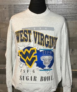 Vintage Style West Virginia Mountaineers 1994 Sugar Bowl Ncaa College Sweatshirt, West Virginia Sweater