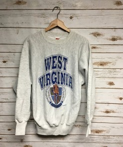 Vintage Style West Virginia Mountaineers Football Sweatshirt, West Virginia University Sweater