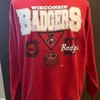 Vintage Style Wisconsin Badgers Crewneck Sweatshirt for NCAA Football Fans