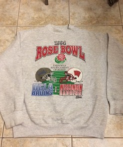Vintage Style Wisconsin Badgers vs UCLA Bruins 1994 Rose Bowl Crewneck Sweatshirt, Hoodie NCAA Football