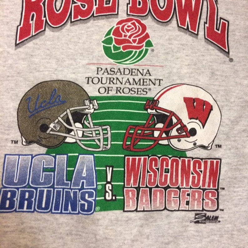 Vintage Style Wisconsin Badgers vs UCLA Bruins 1994 Rose Bowl Crewneck Sweatshirt, Hoodie NCAA Football - Image 3