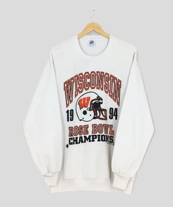 Vintage Style Wisconsin Rose Bowl White Sweatshirt Hoodie Football Game Day T-Shirt Lover