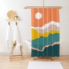 Vintage Sun Boho Shower Curtain with Sunset Design - Perfect for Any Vintage or Boho Bathroom