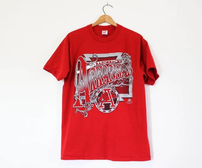 Vintage University Of Arkansas Razorbacks T-Shirt , Vintage 90S Shirt, Perfect For Razorbacks Enthusiasts
