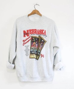Vintage University Of Nebraska Cornhuskers Huskers Champions Sweatshirt, Nebraska Sweater, 90S T-Shirt