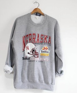 Vintage University Of Nebraska Cornhuskers Huskers Fiesta Bowl Football Sweatshirt, 90S T-Shirt