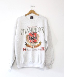 Vintage University Of Nebraska Cornhuskers Huskers National Champions 1995 Sweatshirt