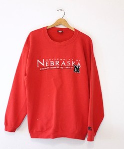 Vintage University Of Nebraska Cornhuskers Huskers Sweatshirt, Gift For Ncaa Fans University Football Fan Shirt