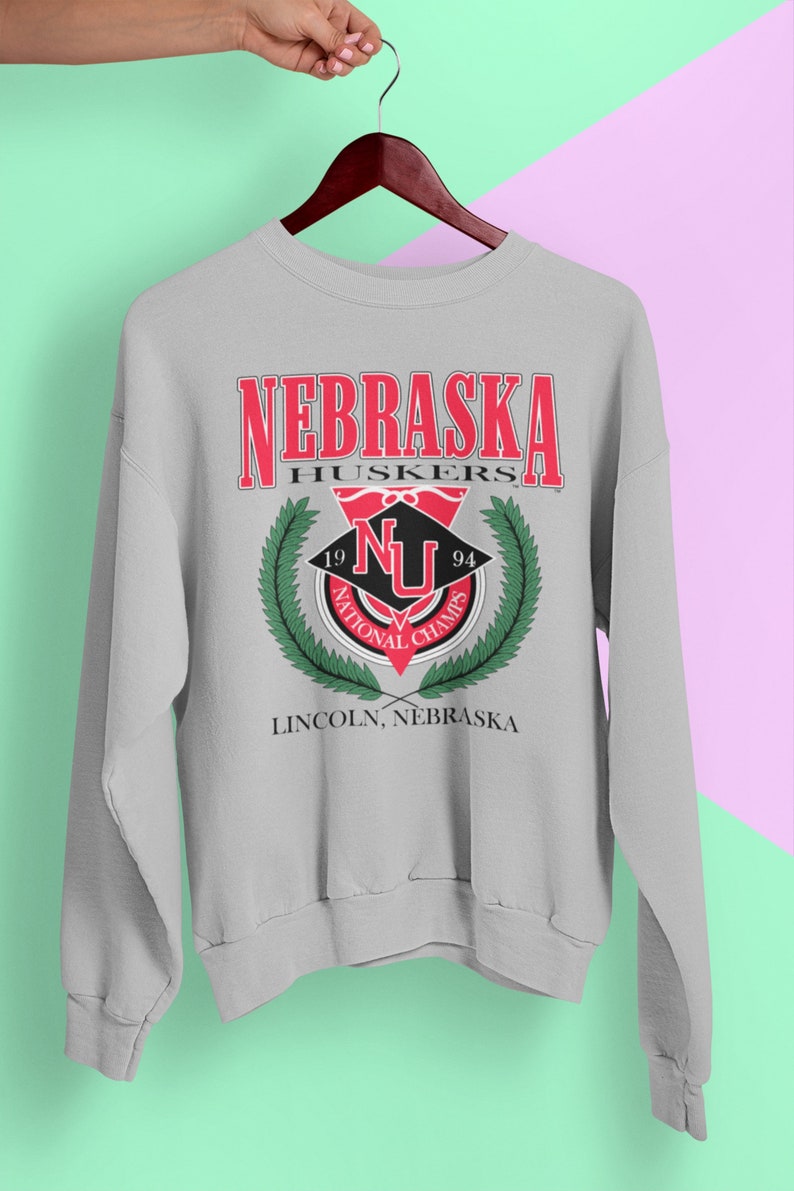 Vintage University Of Nebraska Cornhuskers Huskers Sweatshirt, Nebraska Shirts