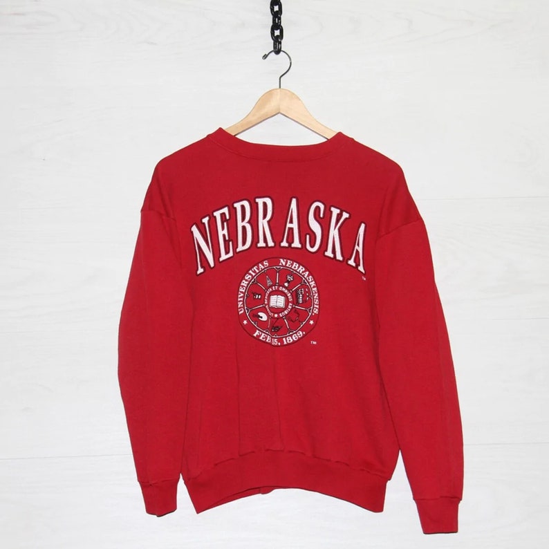 Vintage University Of Nebraska Cornhuskers National Champions Sweatshirt, Football Ncaa College T-Shirt