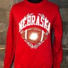 Vintage University Of Nebraska Football Ncaa Red 1980S Sweatshirt Hoodie All Size