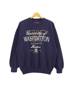 Vintage University Of Washington Huskies Big Logo Spell Out Print Crewneck Sportswear Style