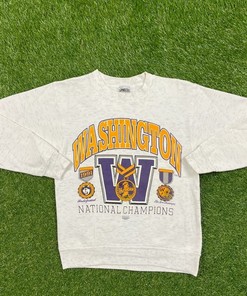 Vintage University Of Washington Huskies National Champions Sweatshirt, Washington Huskies Sweater, Uw Huskies Hoodie