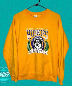 Vintage University Of Washington Huskies Pullover Crewneck Sweater, Uw Basketball Hoodie College Student Gifts