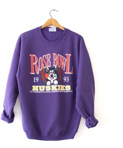 Vintage University Of Washington Huskies Rose Bowl 1993 Sweatshirt, Uw Hoodie College Student Gift