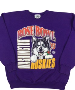 Vintage University Of Washington Huskies Rose Bowl 1993 Sweatshirt, Washington Huskies Crewneck Sweatshirt
