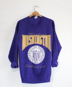Vintage University Of Washington Huskies Sweatshirt Reprinted, University Basketball Fan Shirt