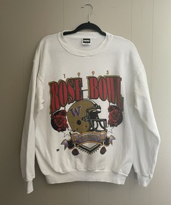 Vintage University Washington Huskies Rose Bowl 1993 Sweatshirt, Uw Basketball Hoodie College Student Gifts