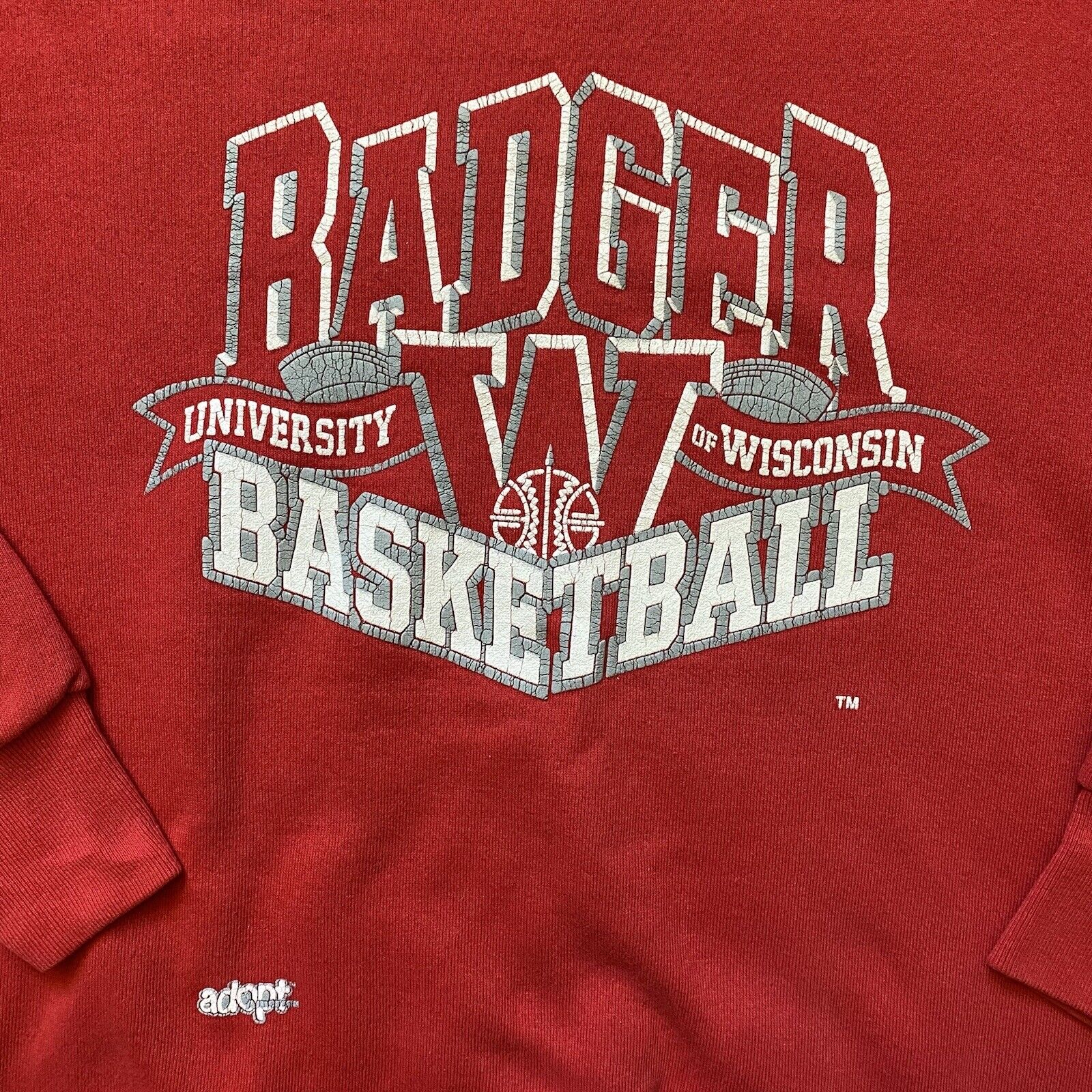 Vintage University of Wisconsin Badgers Basketball Sweatshirt - NCAA Fashion for Fans - Image 2