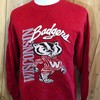 Vintage University of Wisconsin Badgers NCAA Red 1980s Sweatshirt, Hoodie, T-Shirt - College American Shirt