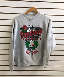 Vintage University of Wisconsin Badgers Rose Bowl Sweatshirt - Great NCAA Gift for Fans