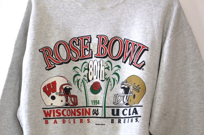 Vintage University of Wisconsin Badgers vs UCLA Bruins 1994 Rose Bowl Sweatshirt - NCAA Shirt Sweatshirt, Hoodie - Image 2