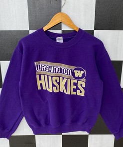 Vintage Washington Huskies Sweatshirt, Jumper Washington Huskies Crewneck Shirt