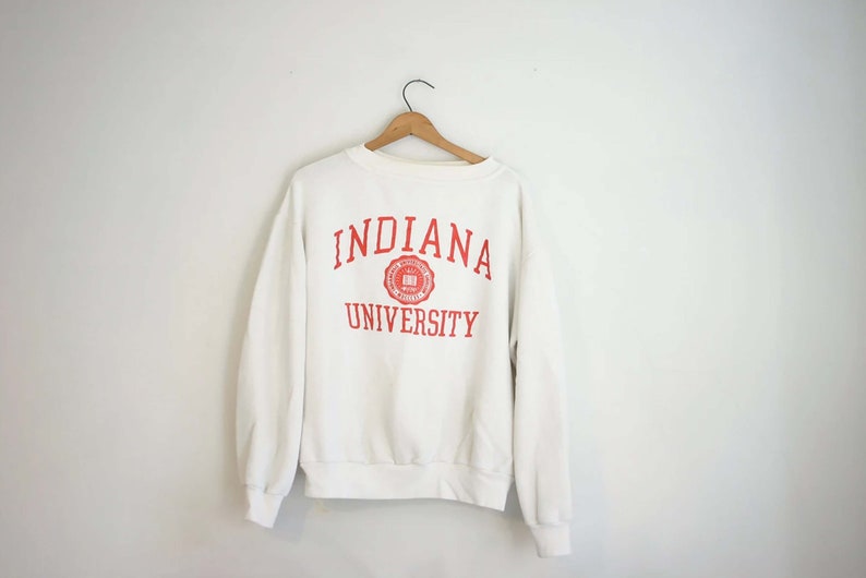 Vintage White Indiana University Sweatshirt, Three Options Unisex T Shirt, Unisex Sweashirt, Unisex Hoodied
