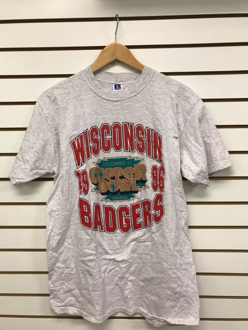 Vintage Wisconsin Badger State Pullover Sweatshirt - Football Fan Shirt - NCAA Gift