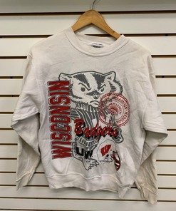 Vintage Wisconsin Badger State Pullover Sweatshirt - University Football Fan Apparel