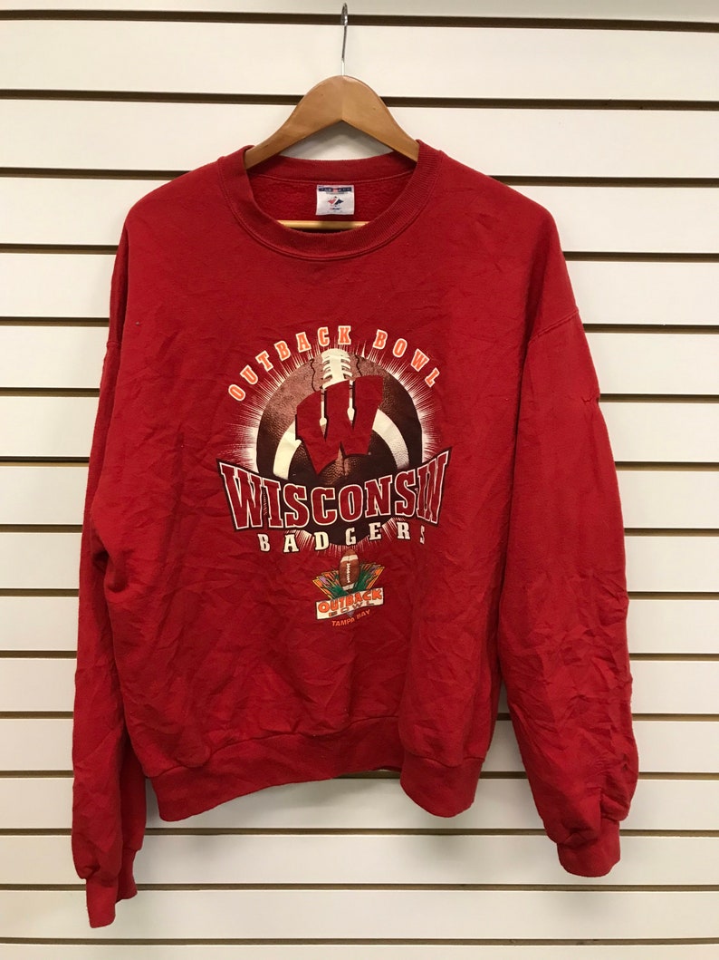Vintage Wisconsin Badger State Pullover Sweatshirt - University Football Fan Gift
