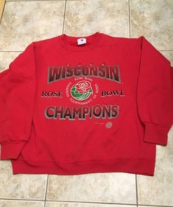 Vintage Wisconsin Badgers 1994 Rose Bowl Champions Sweatshirt - Must-Have NCAA Gear for Fans