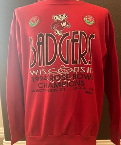 Vintage Wisconsin Badgers 1994 Rose Bowl Champs Crewneck Sweatshirt, Hoodie, T-Shirt - NCAA Football