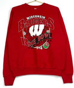 Vintage Wisconsin Badgers 1994 Rose Bowl Red Crewneck Sweatshirt - NCAA Fanwear