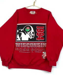 Vintage Wisconsin Badgers 1994 Rose Bowl Red Hoodie - NCAA Football Fan Apparel