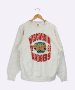 Vintage Wisconsin Badgers Copper Owl Crewneck Sweatshirt - Unique NCAA Fashion