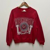 Vintage Wisconsin Badgers Crewneck Pullover Sweatshirt with 90s Print - Perfect for College Students and Fans