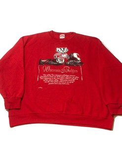 Vintage Wisconsin Badgers Crewneck Sweatshirt, Wisconsin Travel Gift, University Student Gift
