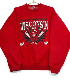 Vintage Wisconsin Badgers Hall Of Fame Bowl Red Sweatshirt, Hoodie, Crewneck - Football Team