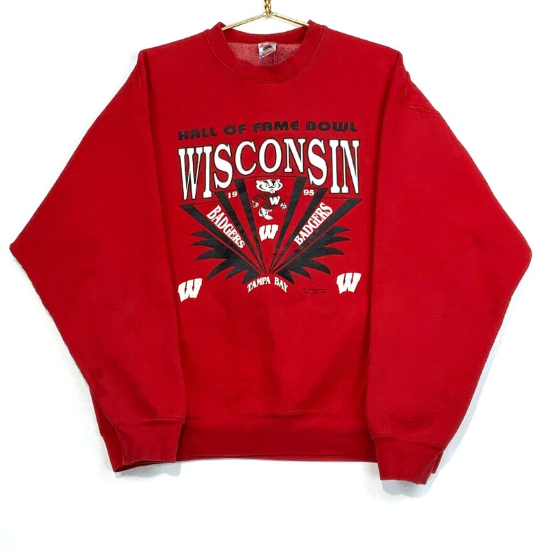 Vintage Wisconsin Badgers Hall Of Fame Bowl Red Sweatshirt, Hoodie, Crewneck - Football Team