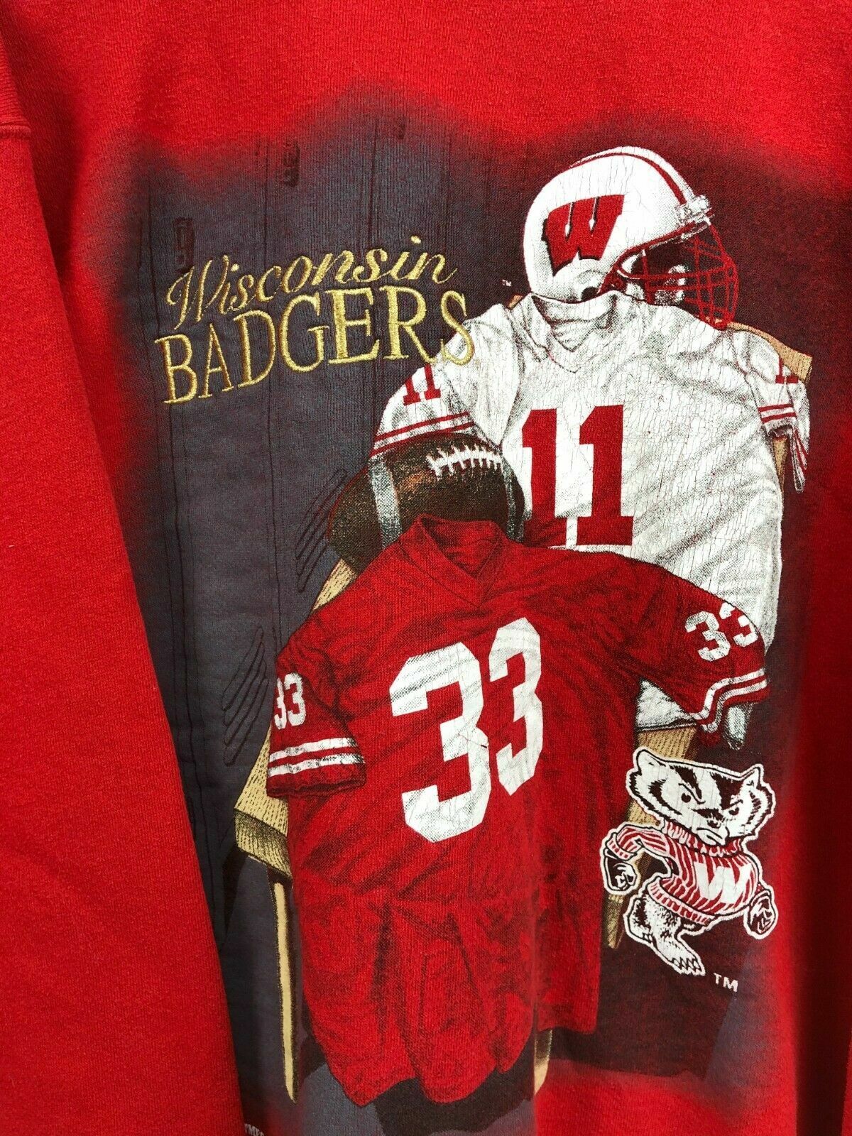 Vintage Wisconsin Badgers Mills Crew Neck Sweatshirt - Must-Have NCAA Gear - Image 2