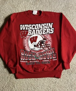 Vintage Wisconsin Badgers Red Football Sweatshirt, Hoodie, Crewneck - College American Shirt