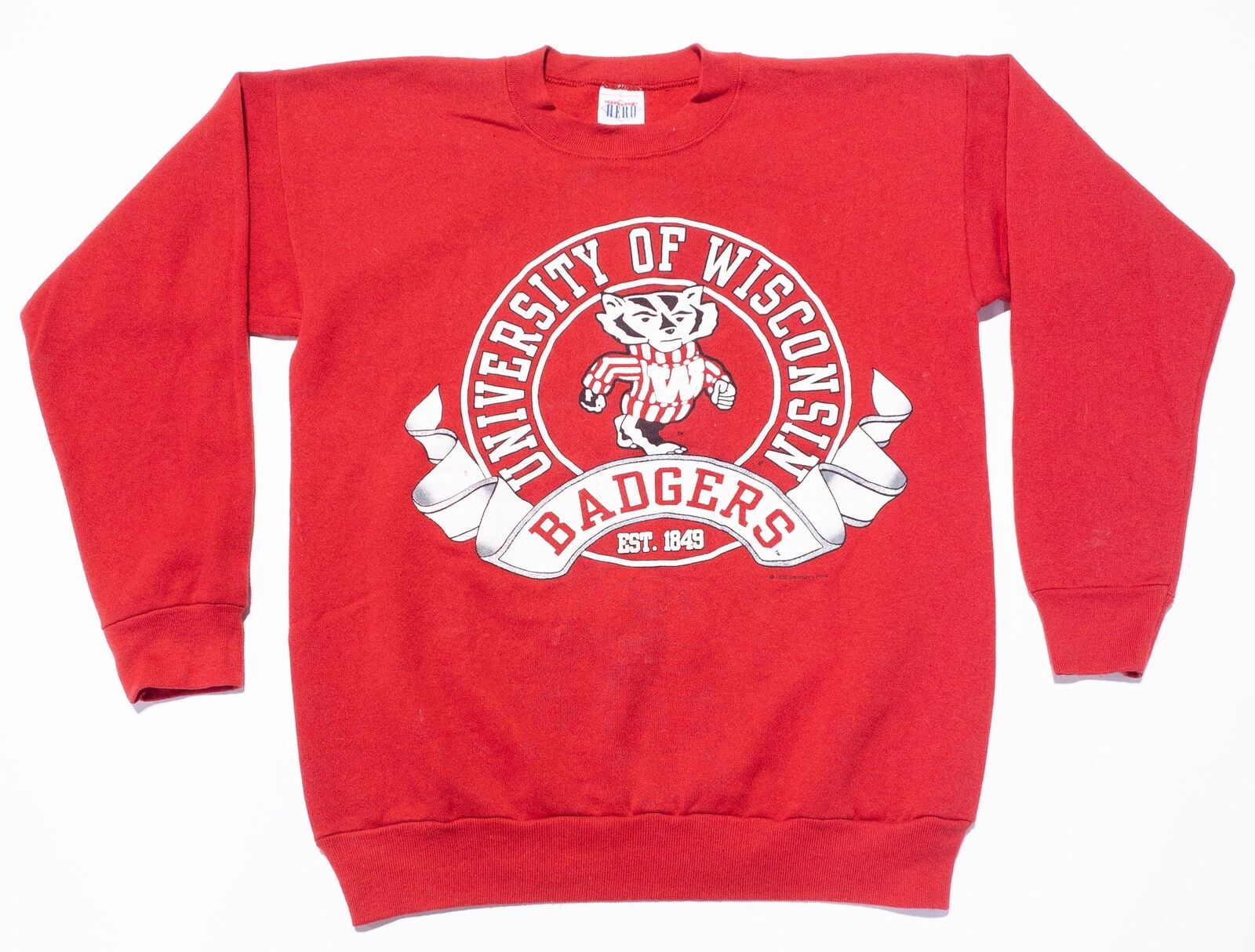 Vintage Wisconsin Badgers Red Pullover Crewneck College Sweatshirt, Hoodie, T-Shirt - College American Shirt