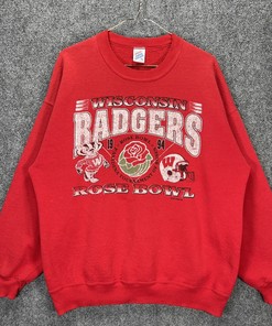 Vintage Wisconsin Badgers Red Sweatshirt - 1994 Rose Bowl College Sports Gear