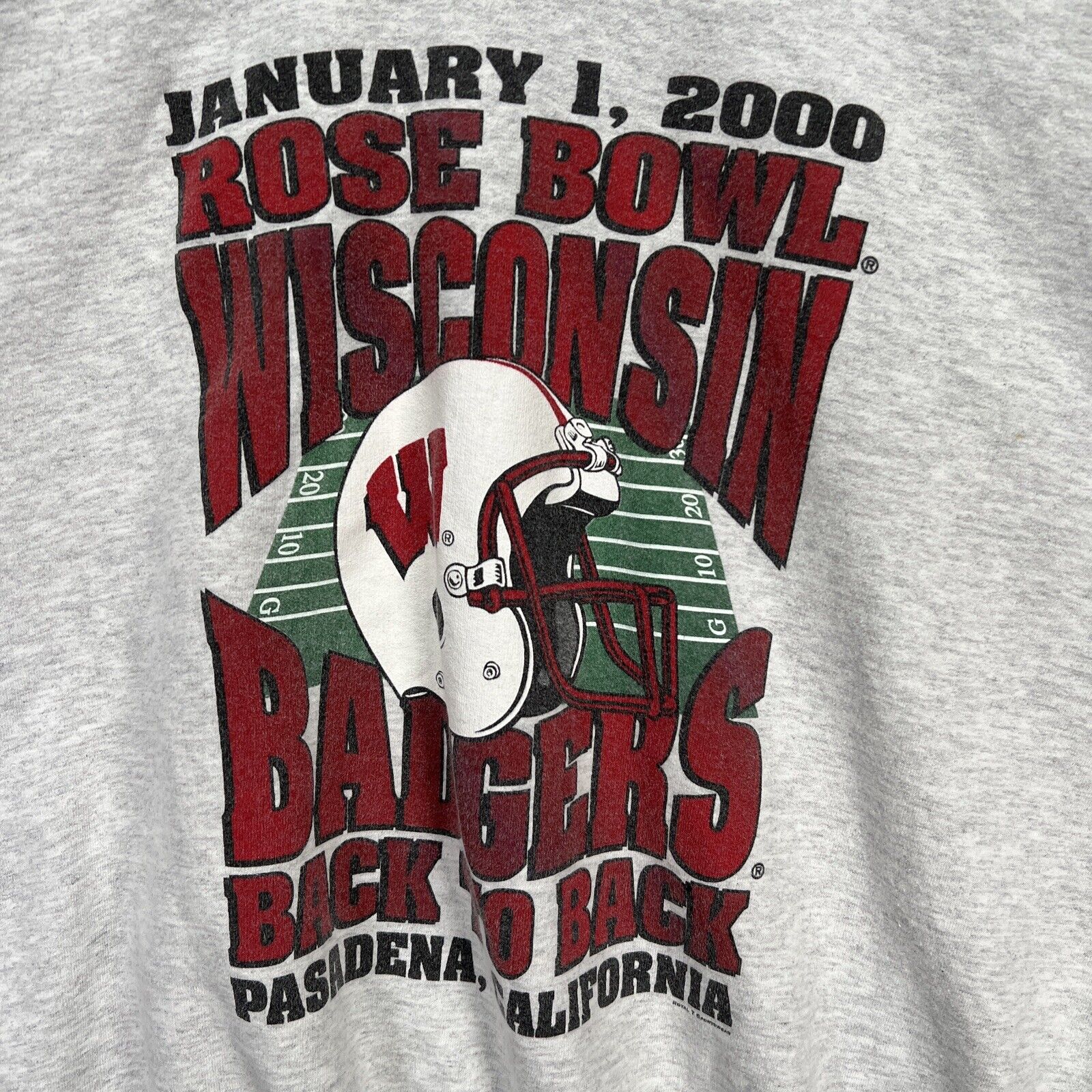Vintage Wisconsin Badgers Rose Bowl Sweatshirt - Perfect NCAA Apparel for Fans - Image 2