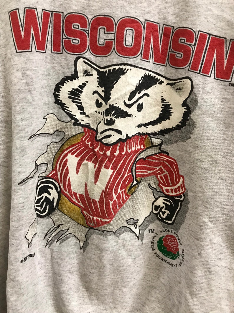 Vintage Wisconsin Badgers Sweatshirt, Perfect Gift for NCAA Fans - Image 2